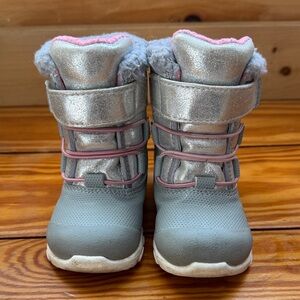 See Kai Run Pink and Silver Insulated Boots